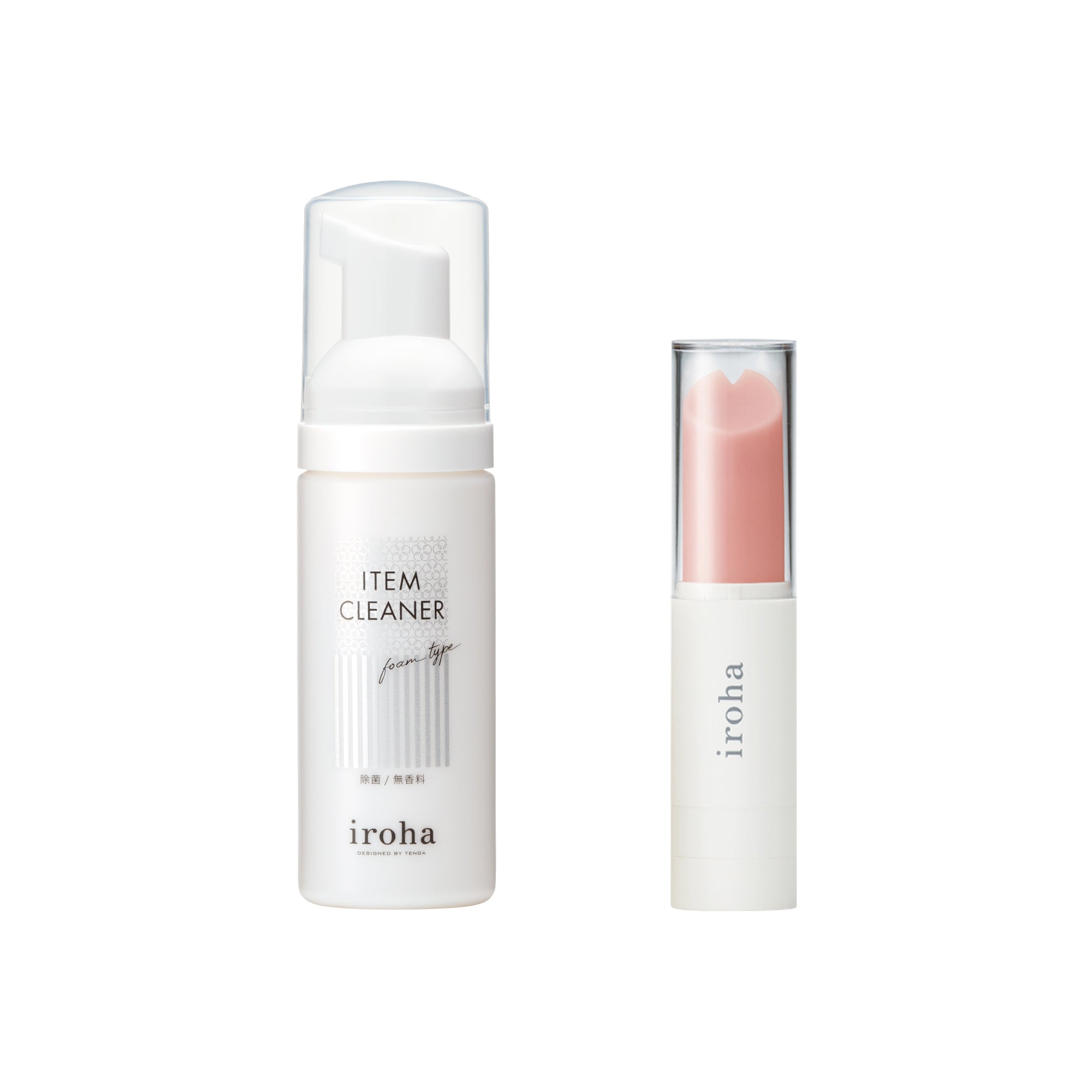 iroha stick - light pink × white & ITEM CLEANER bundle